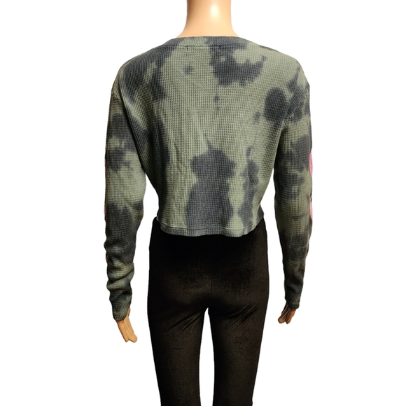 Truly Madly Deeply Camo Tie-dye Oversized Crop Thermal Size XS - Picture 3 of 10